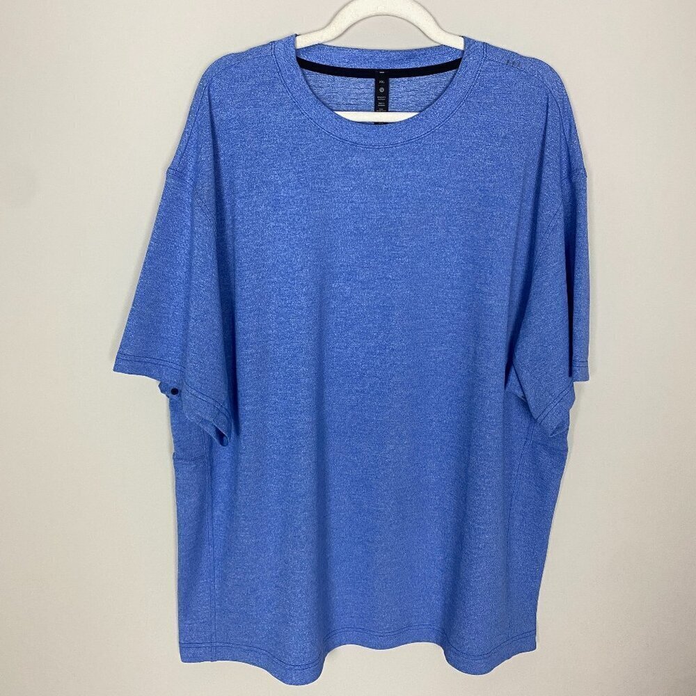Lululemon Metal Vent Tech Men's XXL Short Sleeves Shirt Active Blue